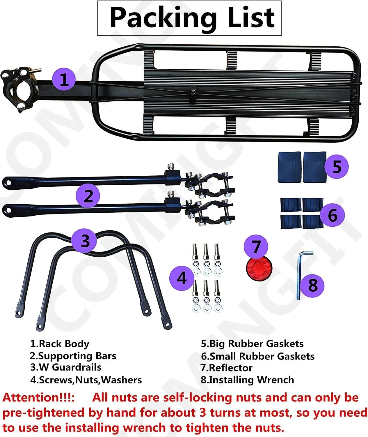 110 Lbs Capacity Almost Universal Adjustable Bike Luggage Cargo Rack Bicycle Accessories Equipment Stand Footstock Bicycle Carrier Racks