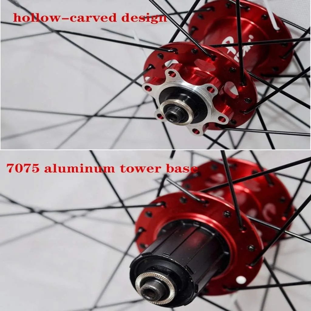 26 Inch 27.5" 29 er Mountain Bike Wheelset Aluminum Alloy Disc Brake Mountain Cycling Rim Wheels for 7/8/9/10/11/12 Speed