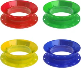 3pcs Plastic Handle Wheel Winding Line Board, Protable Large Wire Plate Fishing Winding Board Fishing Line Coiling Plate Fishing Accessory,Random Color