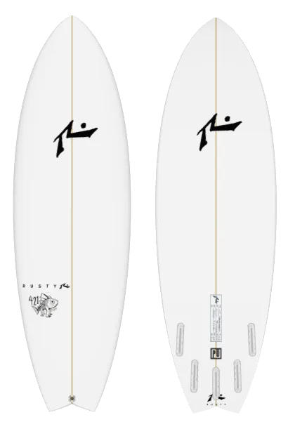421 Fish 6'2" x 21.5 X 2.46 - 38.10L, Dove, 5x  Futures Fin Boxes, PU - ID:938961