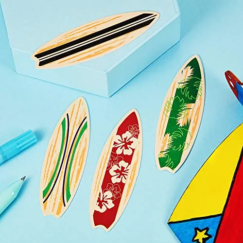 48 Pieces Surfboard Cupcake Toppers Surfboard Beach Cake Decorations Surfboard Mini Accents for Swimming Pool Summer Beach Party Luau Birthday Baby Shower Party Supplies