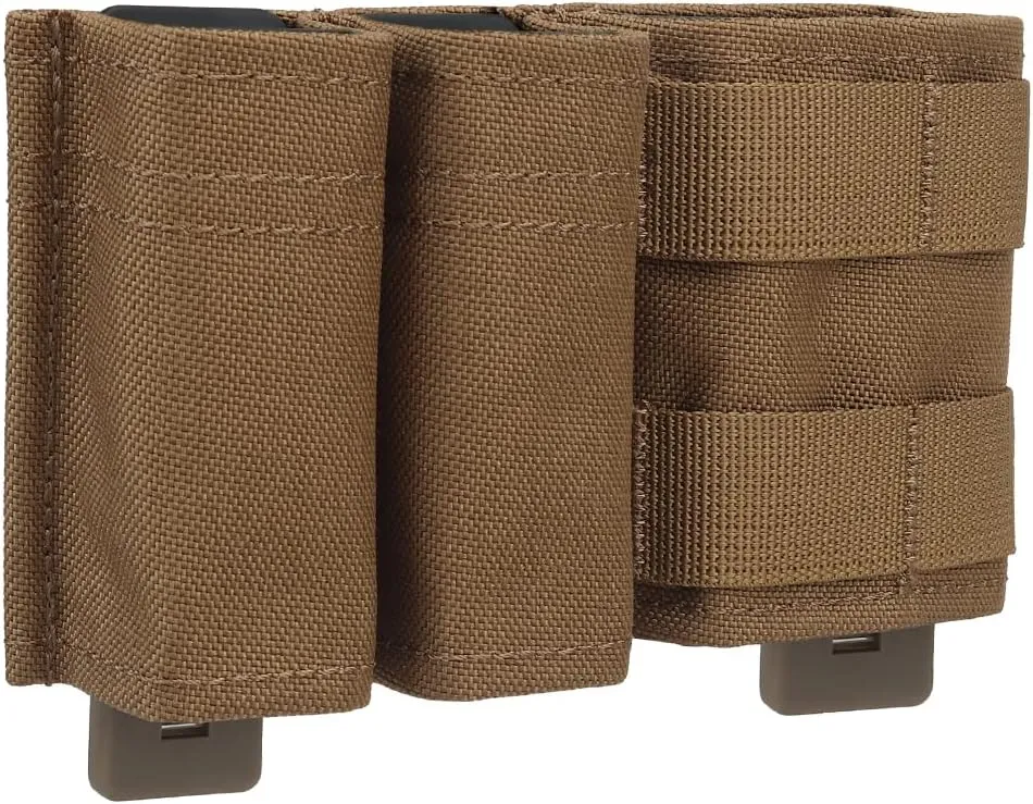 5.56 Mag Pouch Double 9mm MOLLE Magazine Pouch Set Tactical Placard with Quick Release Insert for Chest Rig Vest