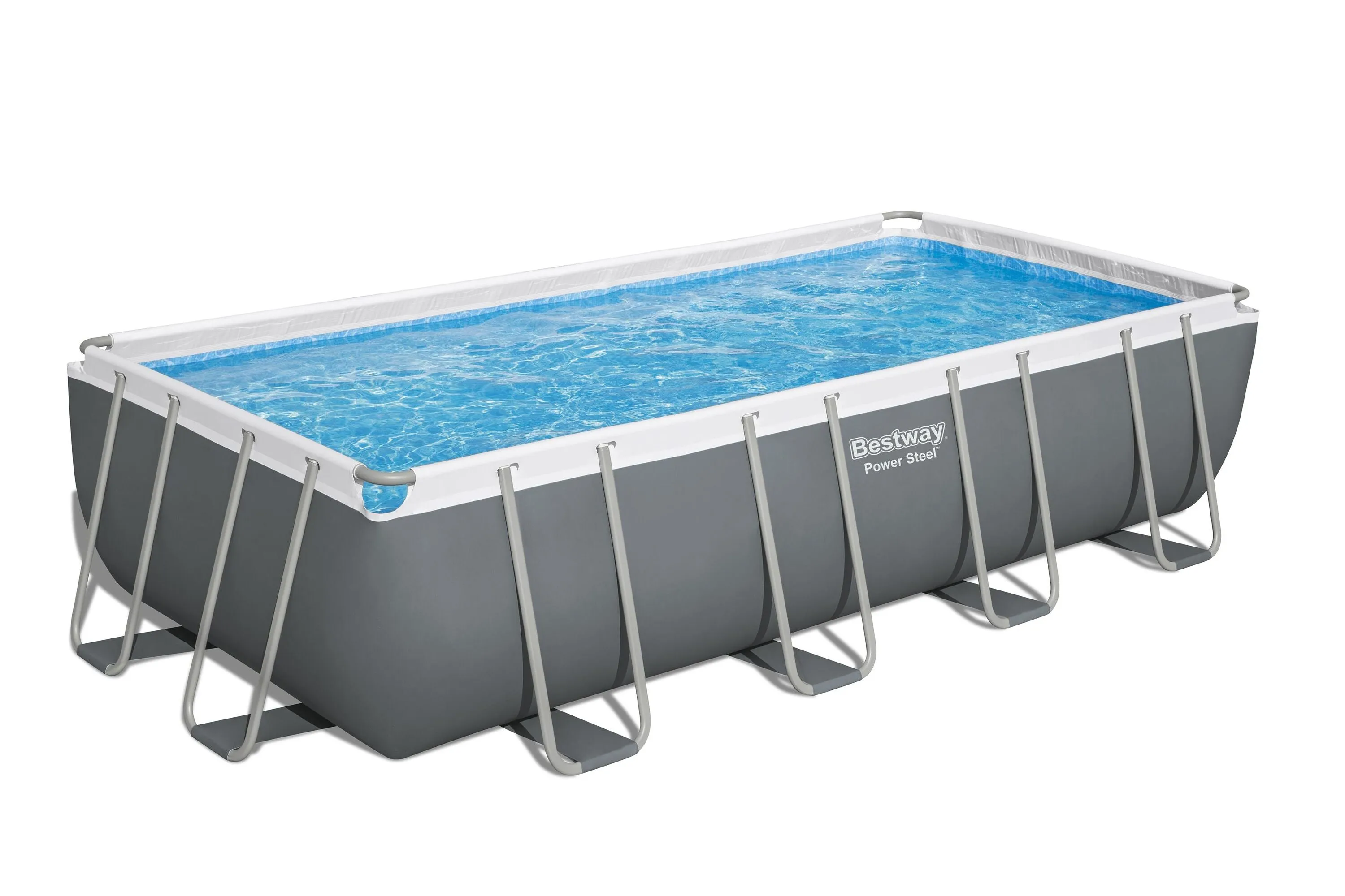 56466  Bestway Power Steel® 18 ft x 9 ft x 4 ft Rectangular Pool Set