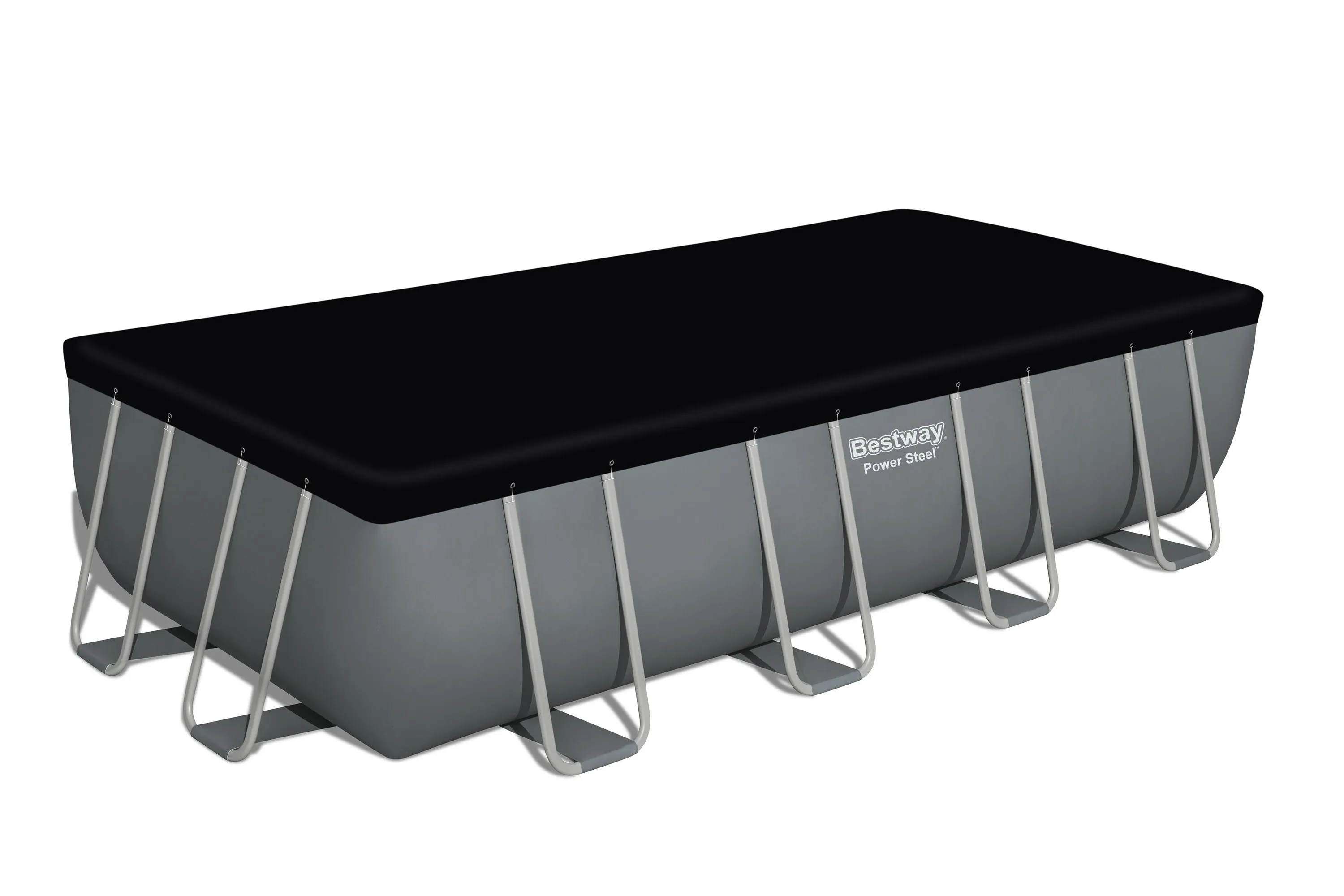 56466  Bestway Power Steel® 18 ft x 9 ft x 4 ft Rectangular Pool Set