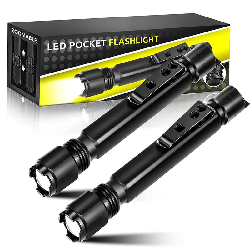 800 Lumens Brightest Rechargeable Penlight Flashlight