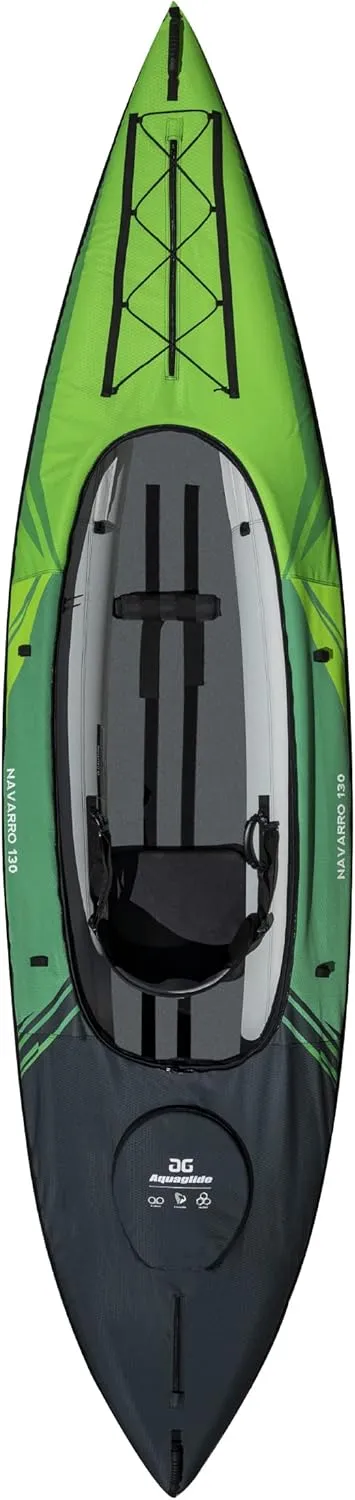 AQUAGLIDE Navarro Convertible Inflatable Kayak with Drop Stitch Floor, Green