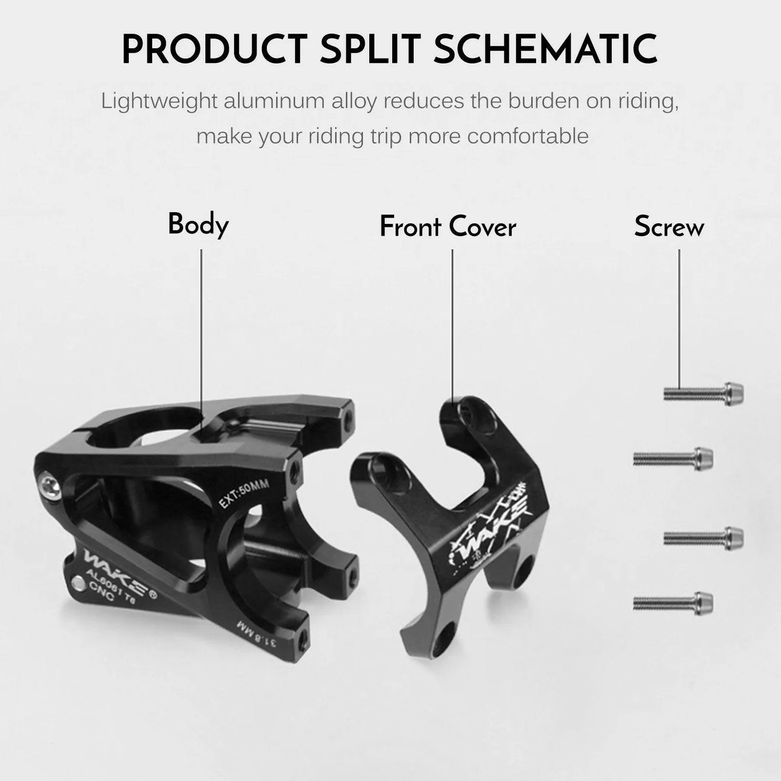 Bicycle 31.8mm Stem Bike Short Handlebar Stem Aluminum Alloy Bike Fitting For Mountain Bike Road Bike