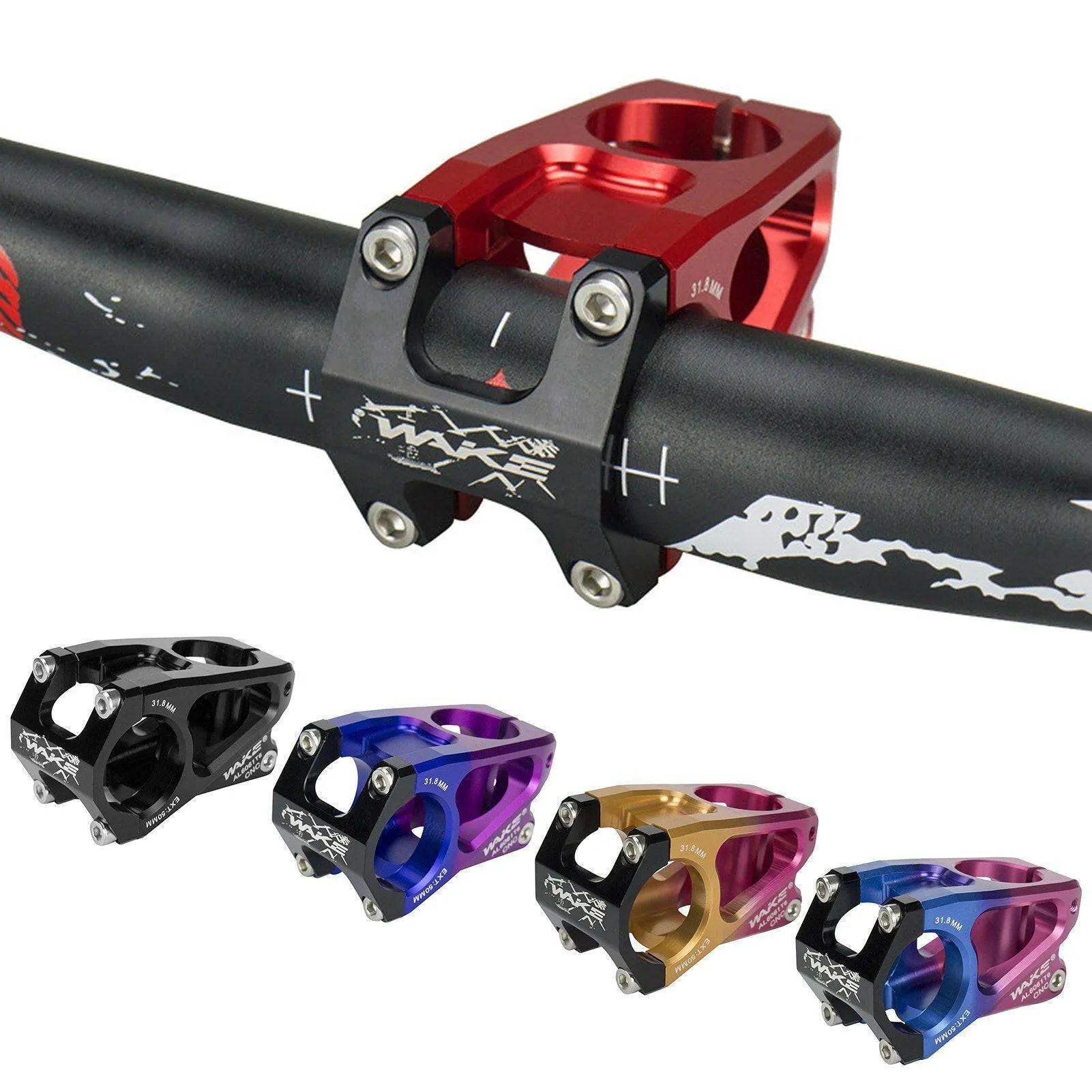 Bicycle 31.8mm Stem Bike Short Handlebar Stem Aluminum Alloy Bike Fitting For Mountain Bike Road Bike