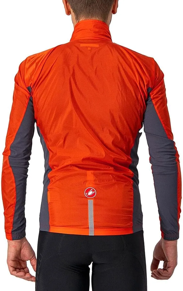 CASTELLI Men's Squadra Stretch Jacket, Windproof Zip Up Shell for Road Cycling