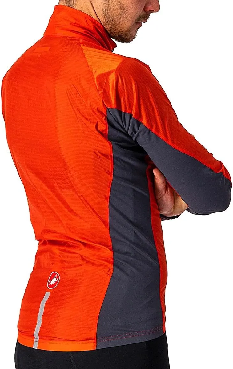 CASTELLI Men's Squadra Stretch Jacket, Windproof Zip Up Shell for Road Cycling