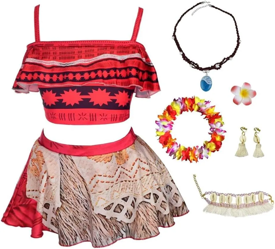 Dressy Daisy Girls Princess Swimwear Adventure Bathing Suit Tankini Swimsuit 2 Pieces with Accessories