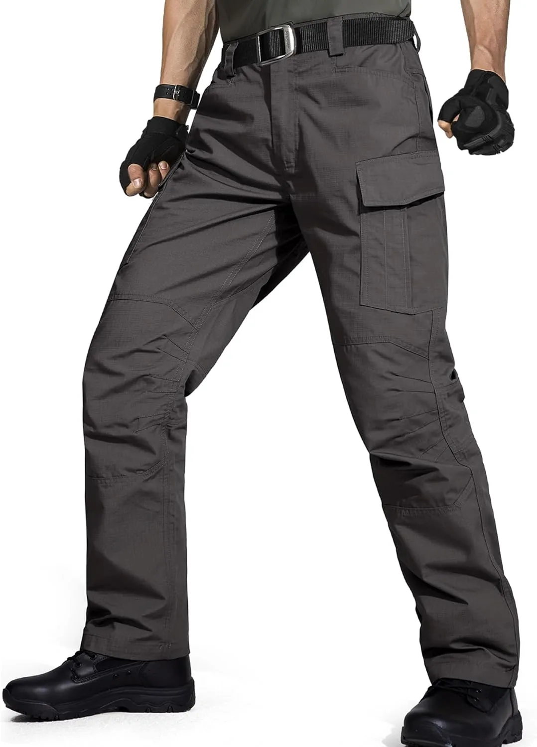 FREE SOLDIER Men's Water Resistant Pants Relaxed Fit Tactical Cargo Work Pants with Multi Pocket
