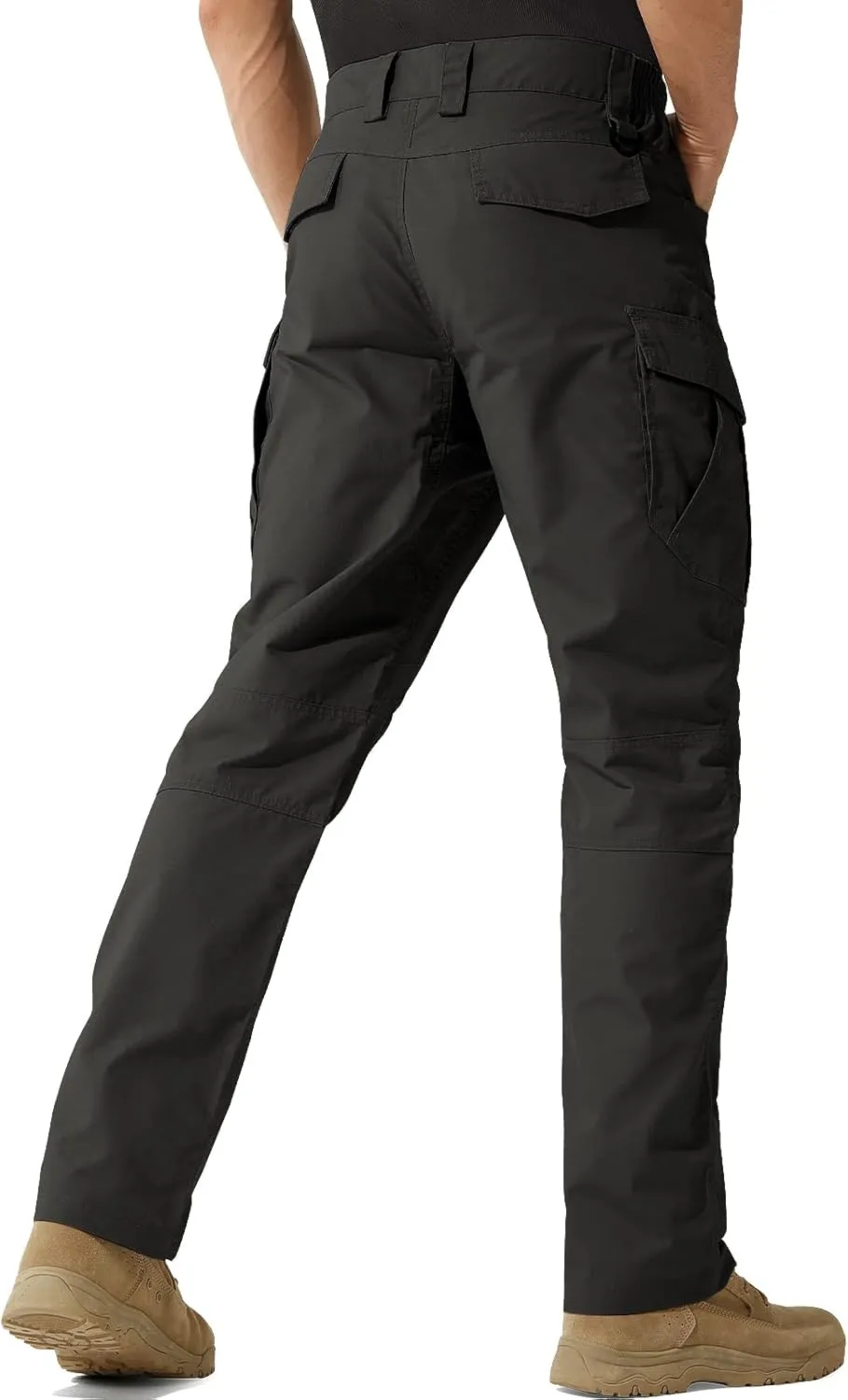 FREE SOLDIER Men's Water Resistant Pants Relaxed Fit Tactical Cargo Work Pants with Multi Pocket