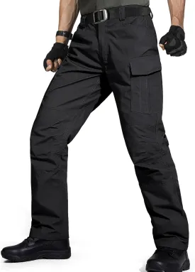 FREE SOLDIER Men's Water Resistant Pants Relaxed Fit Tactical Cargo Work Pants with Multi Pocket