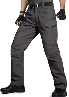 FREE SOLDIER Men's Water Resistant Pants Relaxed Fit Tactical Cargo Work Pants with Multi Pocket
