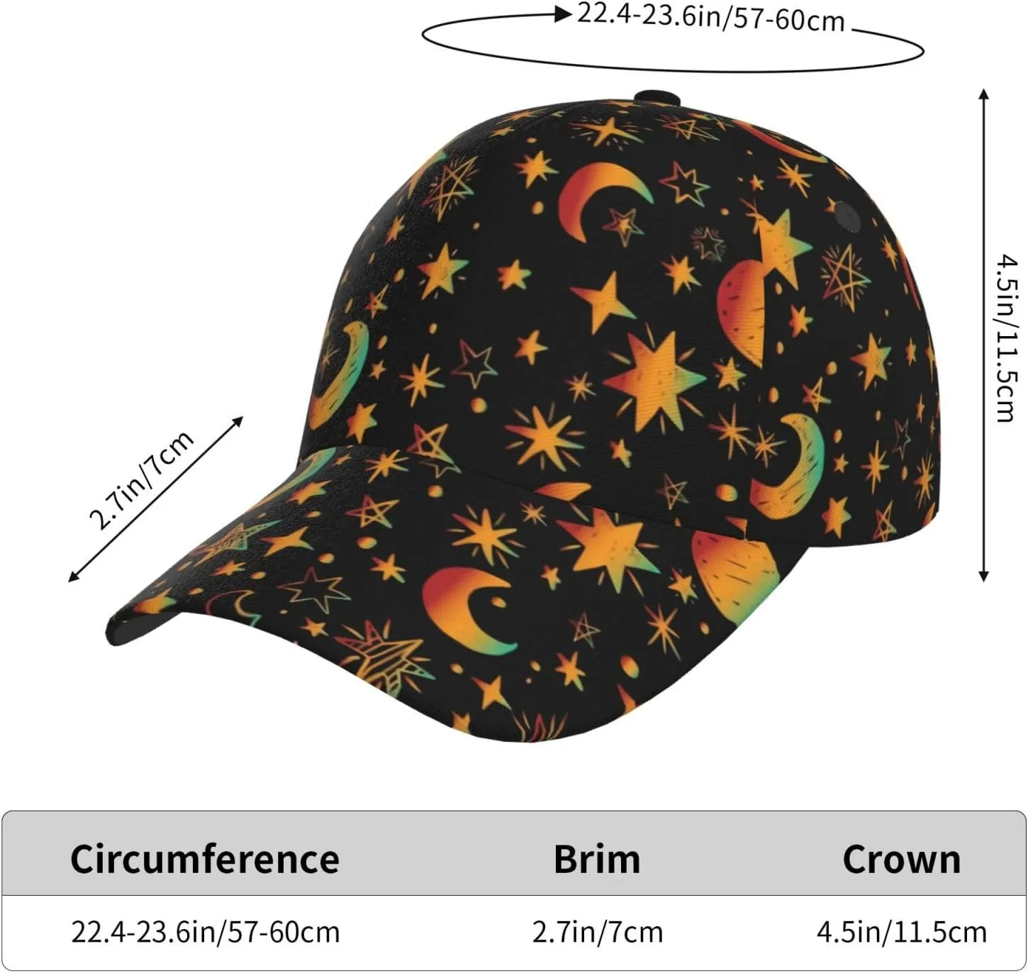Gothic Goth Bat Baseball Cap for Men Women Adjustable Trucker Hat for Running Sports Hiking Beach