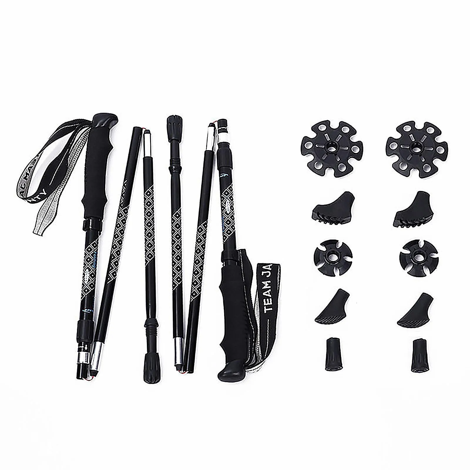 Hiking Poles Aluminum Alloy Five-section Shock-absorbing Inner Lock Telescopic Trekking Pole