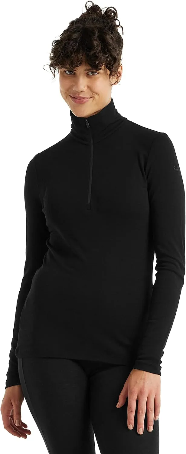 Icebreaker Merino Women's Standard 175 Everyday Cold Weather Base Layer Thermal Long Sleeve Half Zip Top