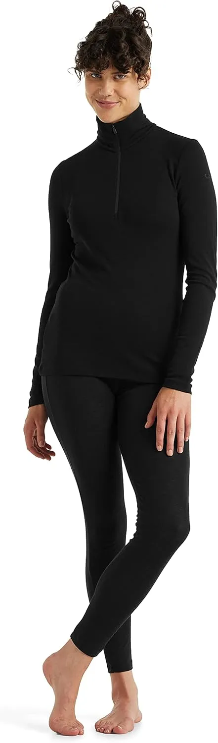 Icebreaker Merino Women's Standard 175 Everyday Cold Weather Base Layer Thermal Long Sleeve Half Zip Top