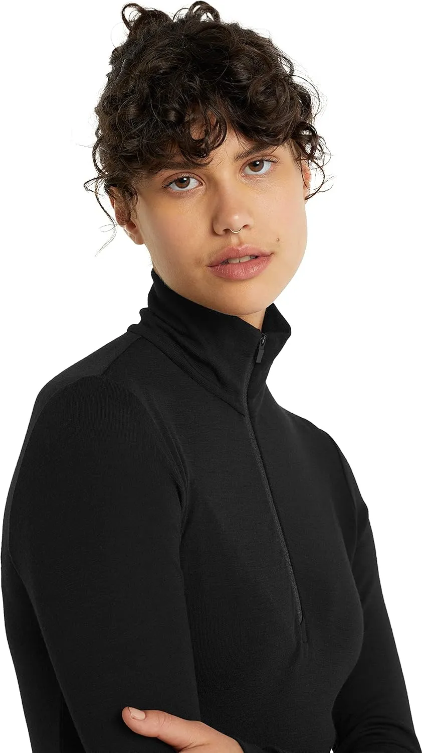 Icebreaker Merino Women's Standard 175 Everyday Cold Weather Base Layer Thermal Long Sleeve Half Zip Top