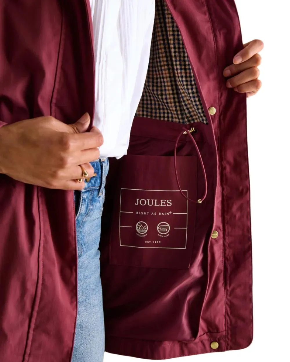 Joules Portwell Waterproof Raincoat With Hood