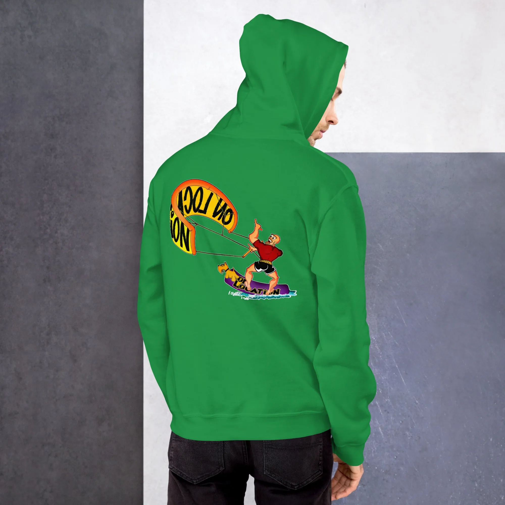 Kiteboarding Unisex Hoodie - Back Graphic (multiple colors)