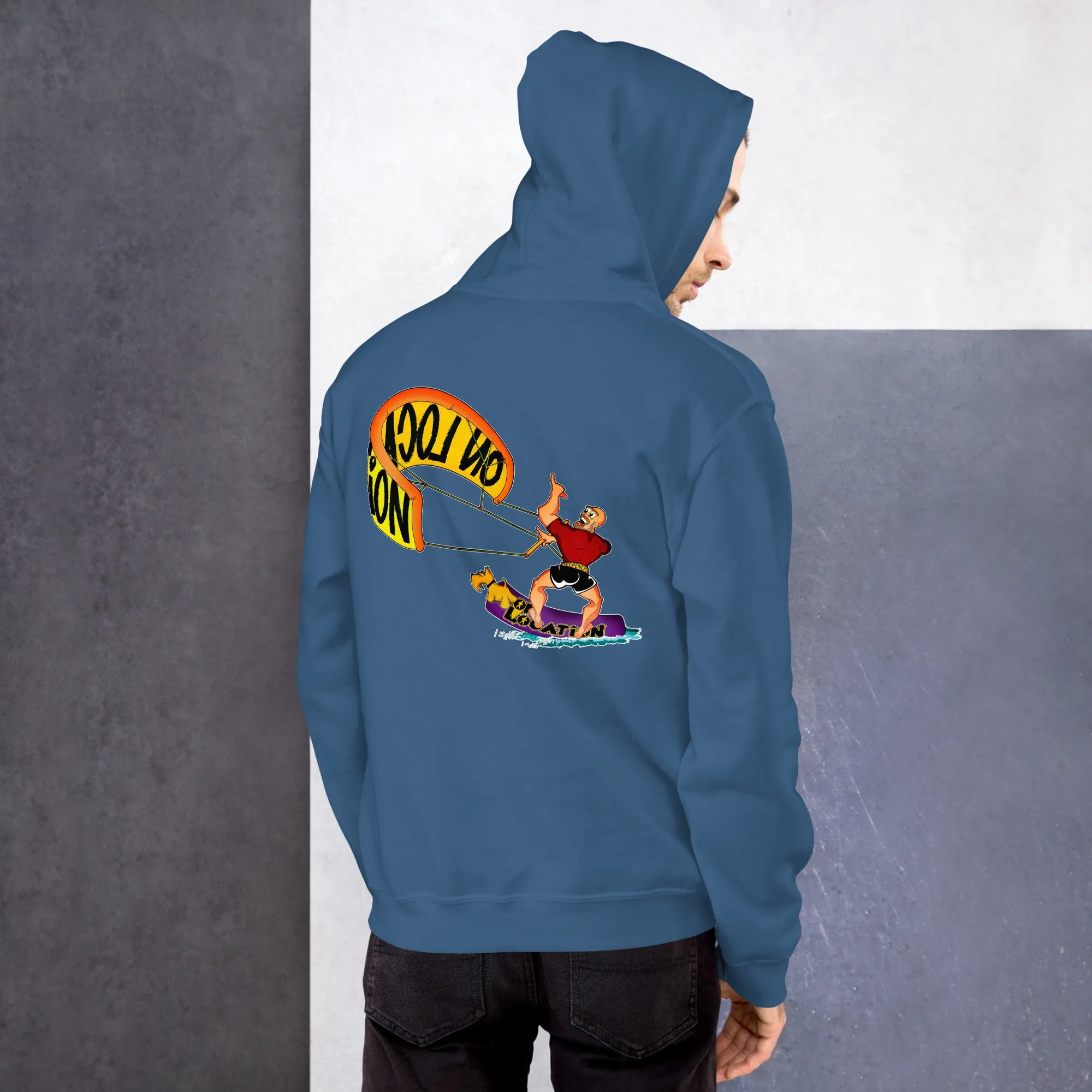 Kiteboarding Unisex Hoodie - Back Graphic (multiple colors)
