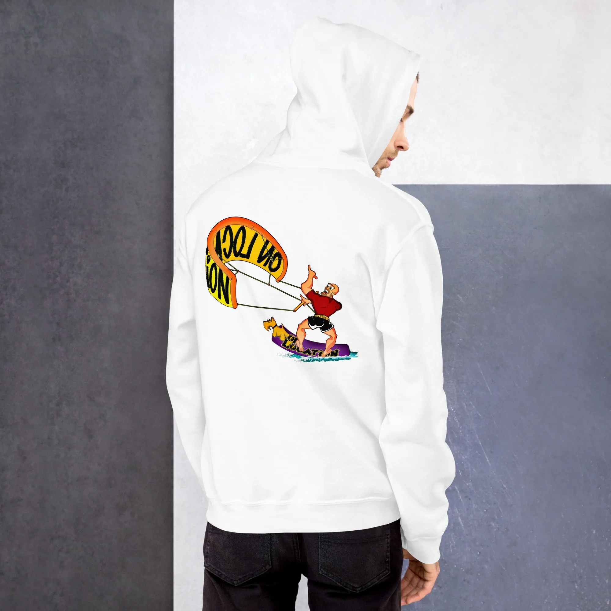 Kiteboarding Unisex Hoodie - Back Graphic (multiple colors)