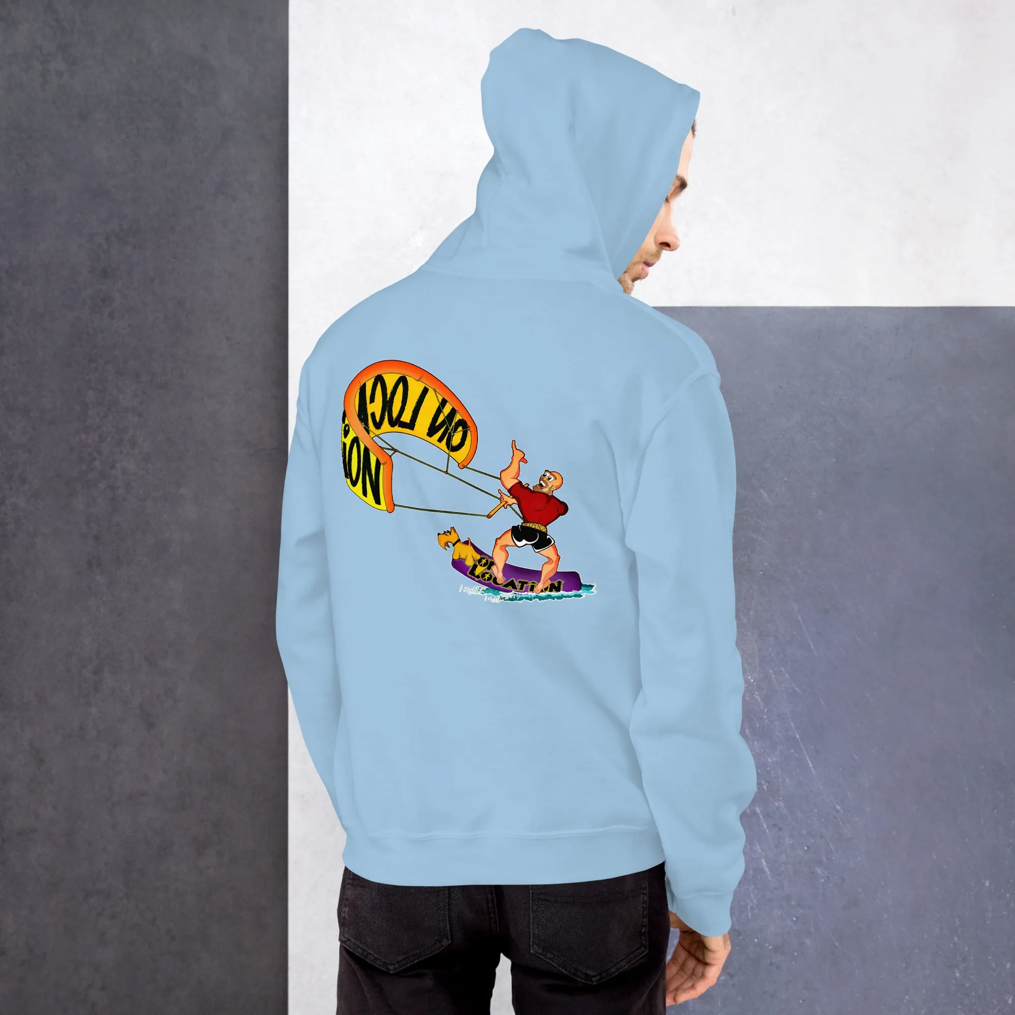 Kiteboarding Unisex Hoodie - Back Graphic (multiple colors)