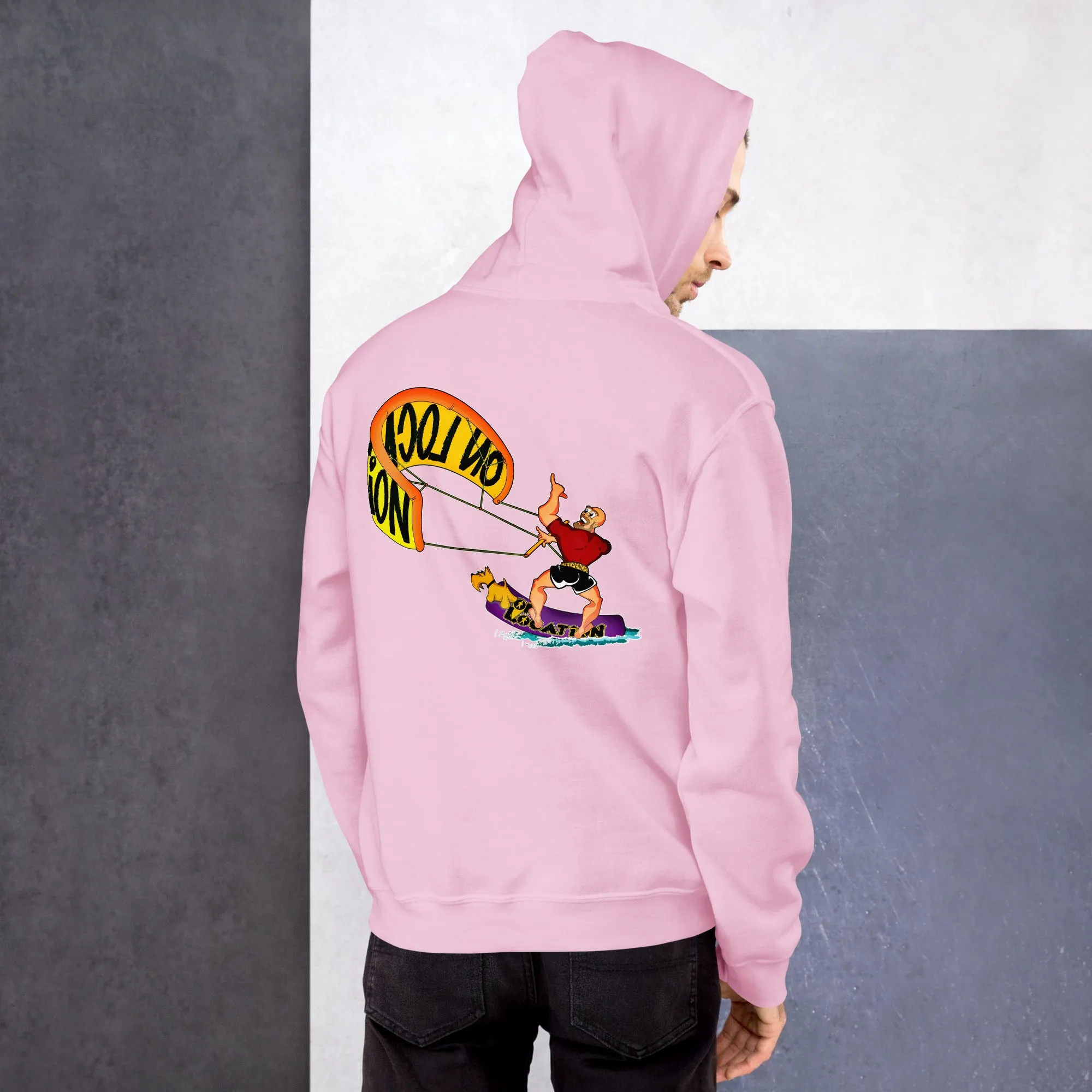 Kiteboarding Unisex Hoodie - Back Graphic (multiple colors)