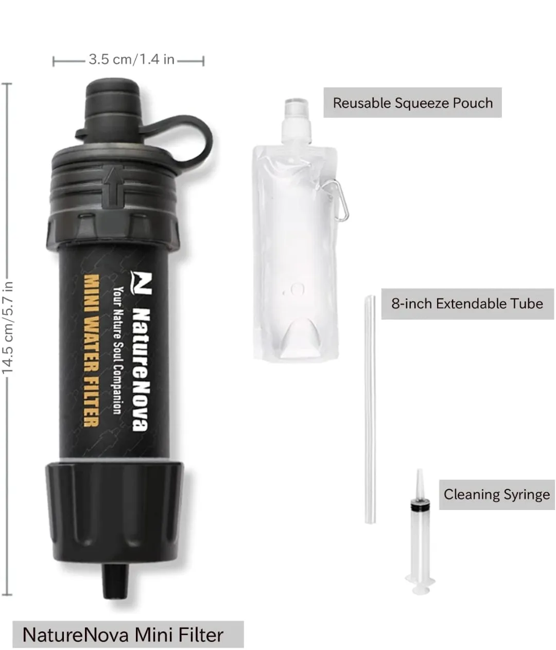 Mini Portable Water Filter (Black)