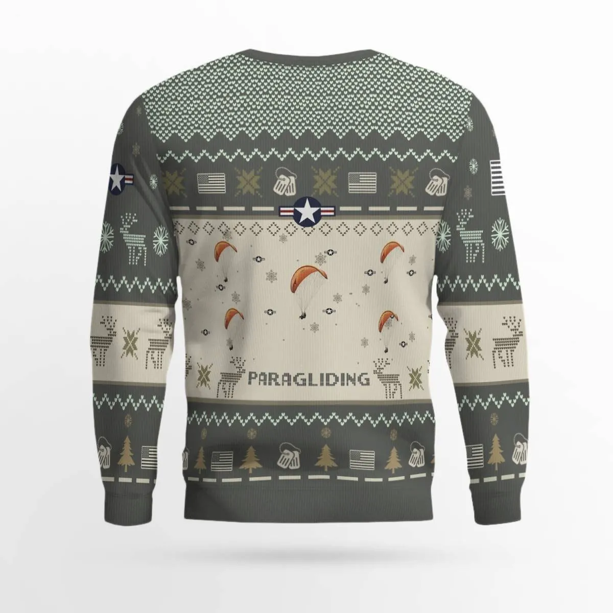 Paragliding Aircraft Ugly Sweater, Ugly Sweater Christmas Shirt for Men Dad Veteran
