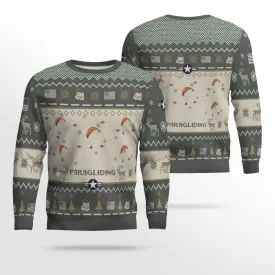 Paragliding Aircraft Ugly Sweater, Ugly Sweater Christmas Shirt for Men Dad Veteran
