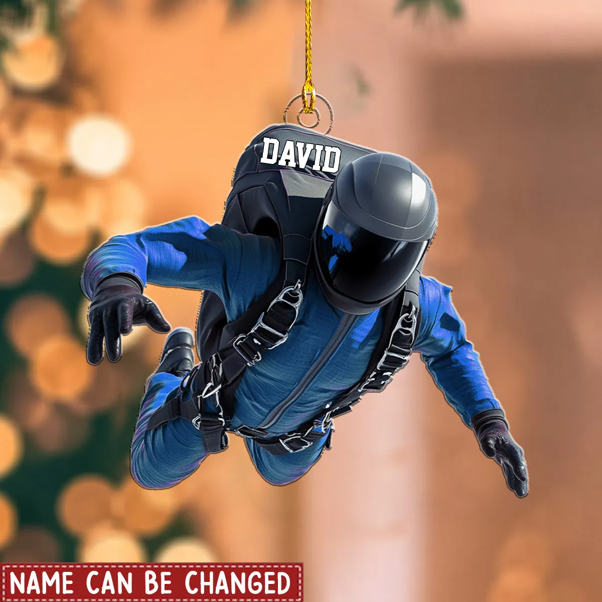 Personalized Skydiver Shaped Ornament – Gift For Paragliding, Skydiving Lovers