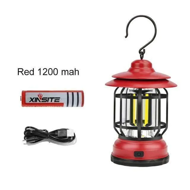 Retro Portable Camping 3 Modes Rechargeable Light