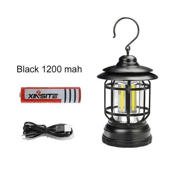 Retro Portable Camping 3 Modes Rechargeable Light
