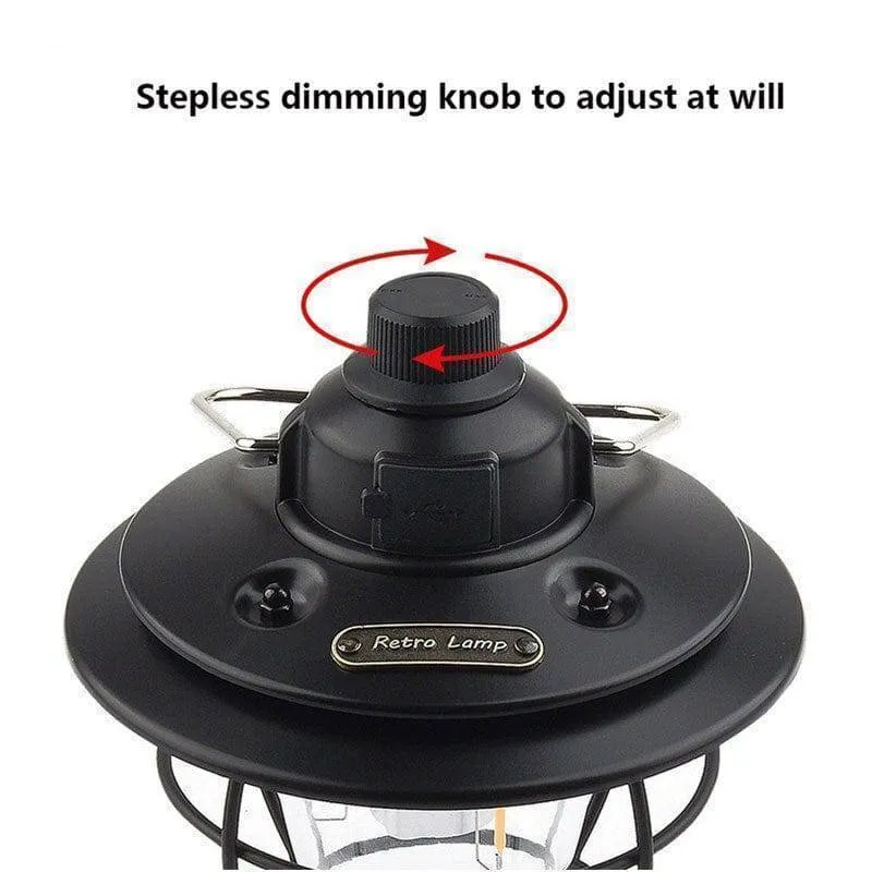 Retro Portable Camping 3 Modes Rechargeable Light