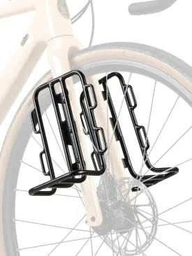ROCKBROS Front Bike Rack Aluminum Alloy Luggage Touring Carrier Racks 6.6lbs Capacity Cycling Equipment Mountain Road Bike Cargo Rack, black, H101*2-YXUS