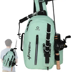 Small Fishing Bag with Rod Strap, Portable & Lightweight, Fish Small Tackle bag  Fits Tackle Boxes & Gear,Move Freely, Cast Smoothly - Fishing Gifts for Men