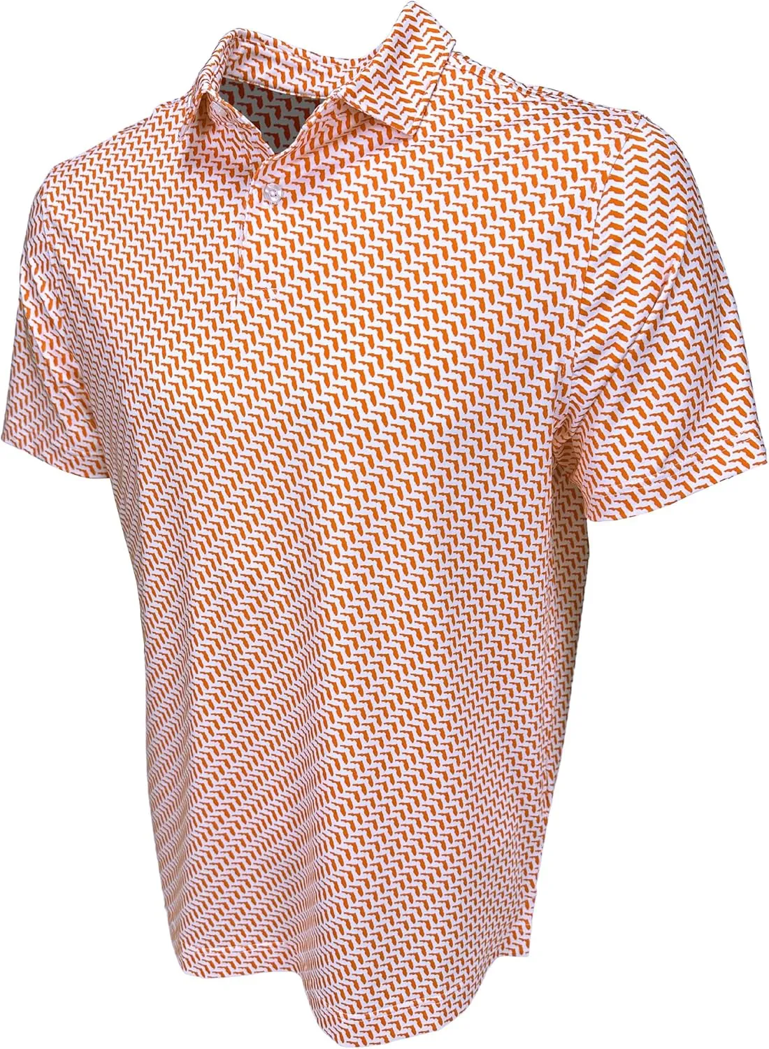 State Print Golf Shirt for Men ??Mens University Polo Moisture Wicking Dry Fit Performance Short Sleeve Regular Fit