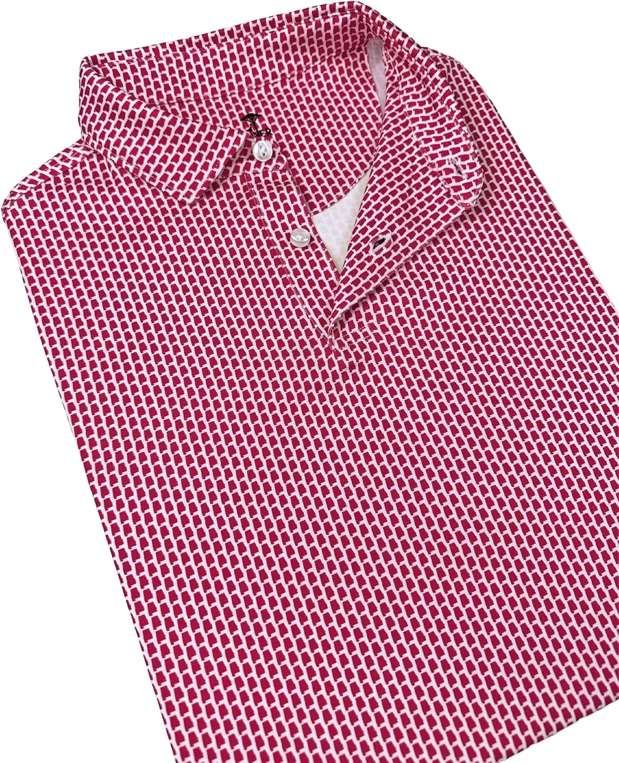 State Print Golf Shirt for Men ??Mens University Polo Moisture Wicking Dry Fit Performance Short Sleeve Regular Fit