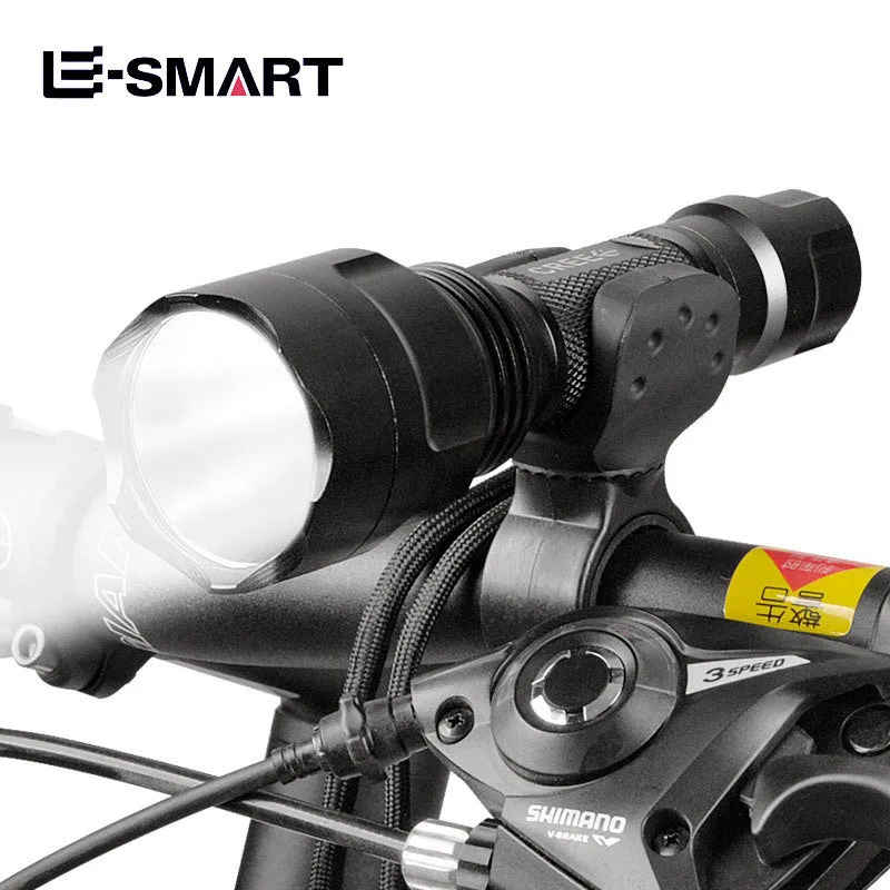 Strong light cycling headlight LED plastic light cup strong light flashlight C8