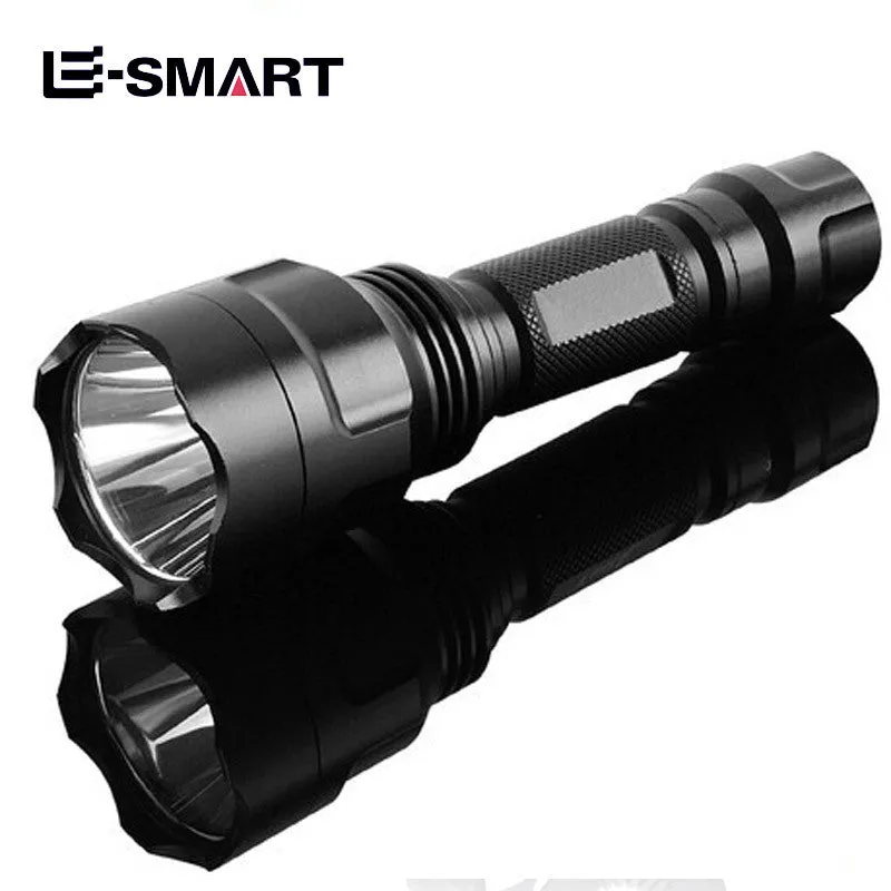 Strong light cycling headlight LED plastic light cup strong light flashlight C8