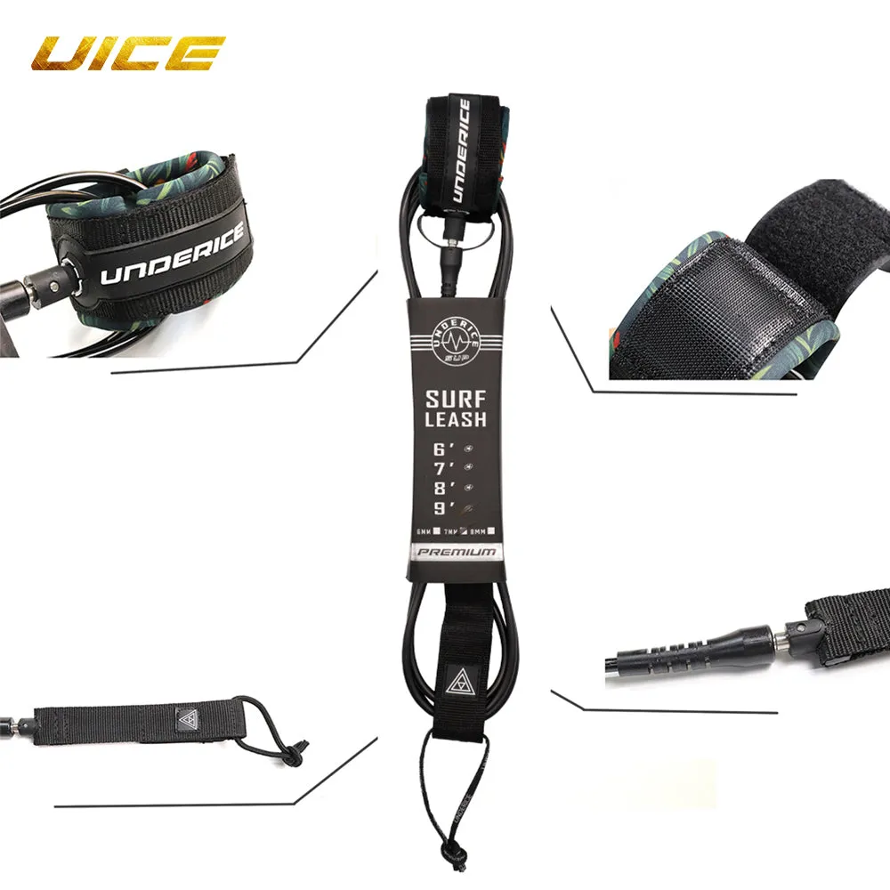 Surf Leash 7ft Surf Leg Rope Surfboard Leash TPU Stainless Swivels SUP