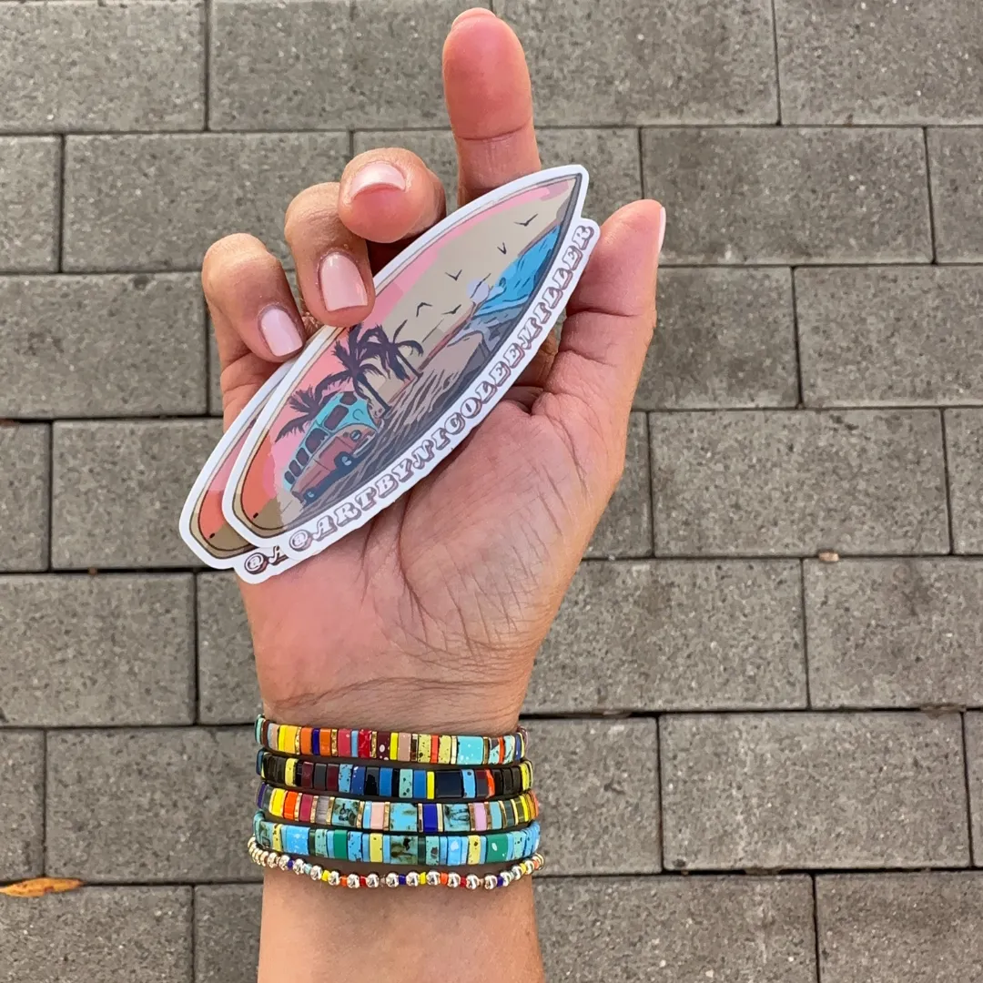 Surfboard Sticker by Nicole Miller