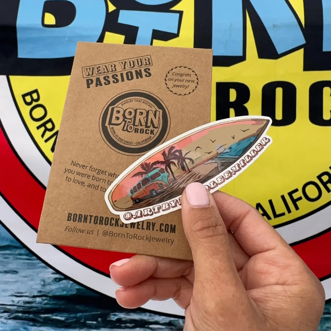 Surfboard Sticker by Nicole Miller