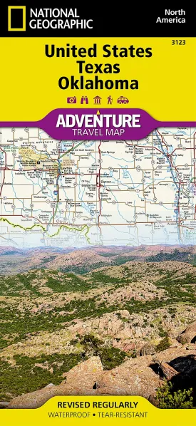 United States, Texas and Oklahoma Map (National Geographic Adventure Map, 3123) Map  Folded Map, March 30, 2022