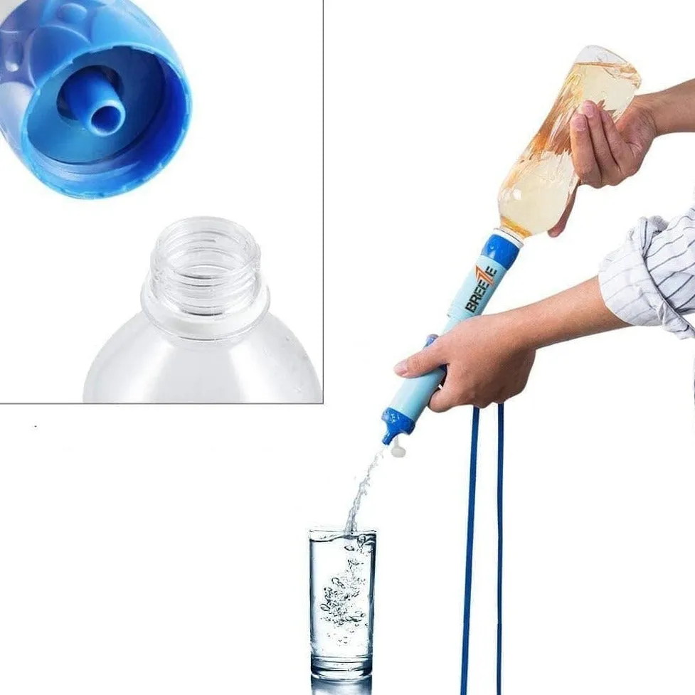 Water Filter Straw by Breeze - Portable Water Purifier for Travel and Emergency Preparedness