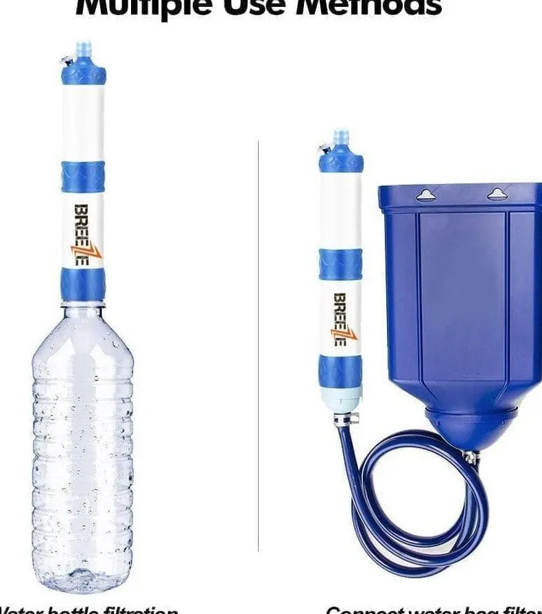 Water Filter Straw by Breeze - Portable Water Purifier for Travel and Emergency Preparedness
