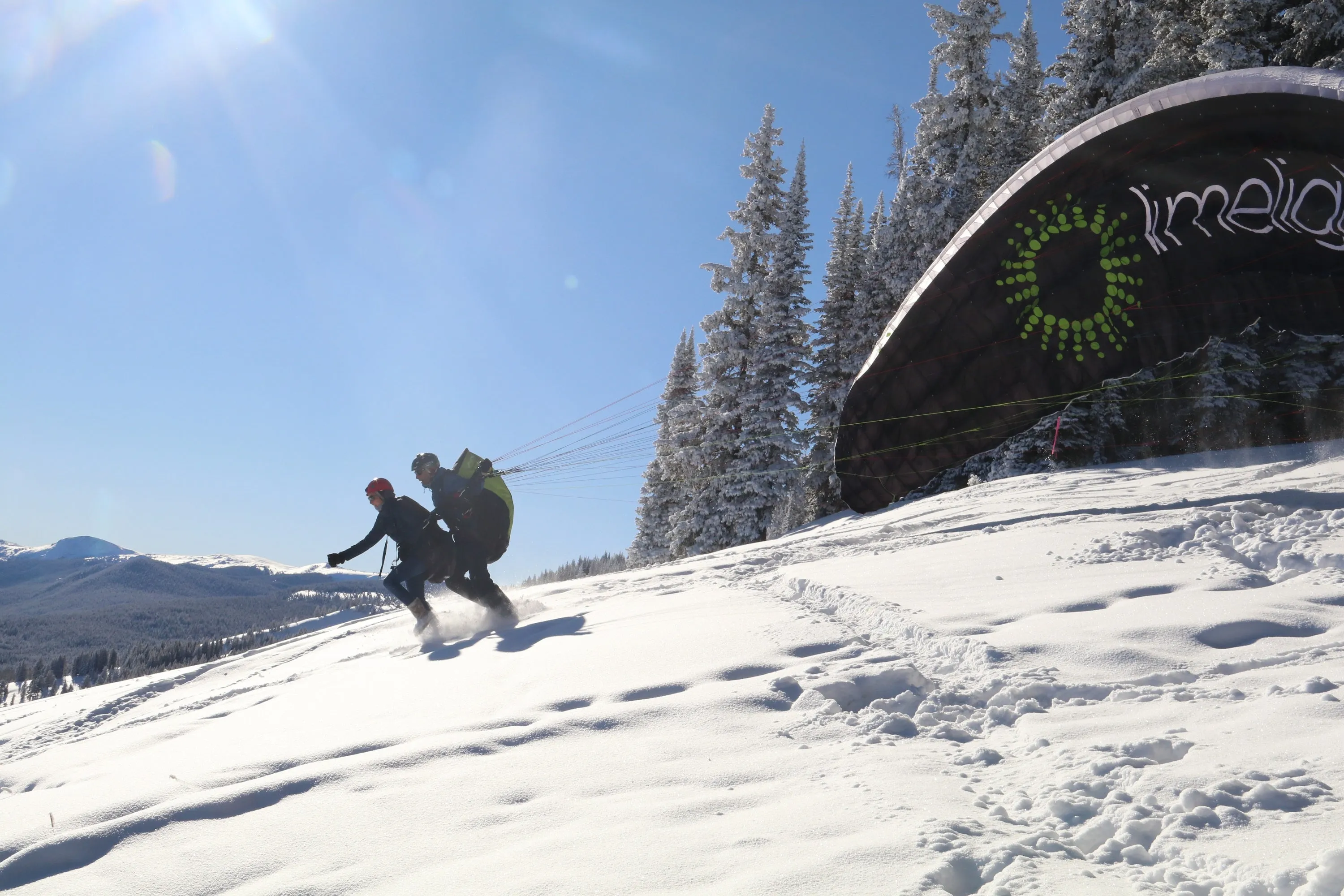 Winter Paragliding in Aspen, Colorado